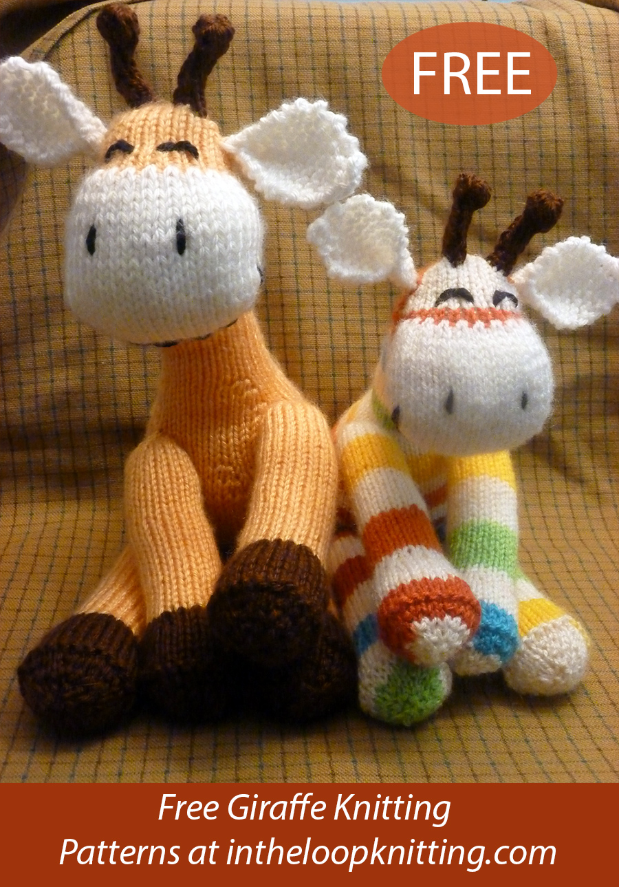 Free Giraffe Sock Toy Knitting Pattern