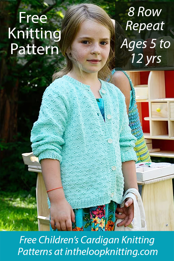 Free Child's Striped Cardigan Knitting Pattern