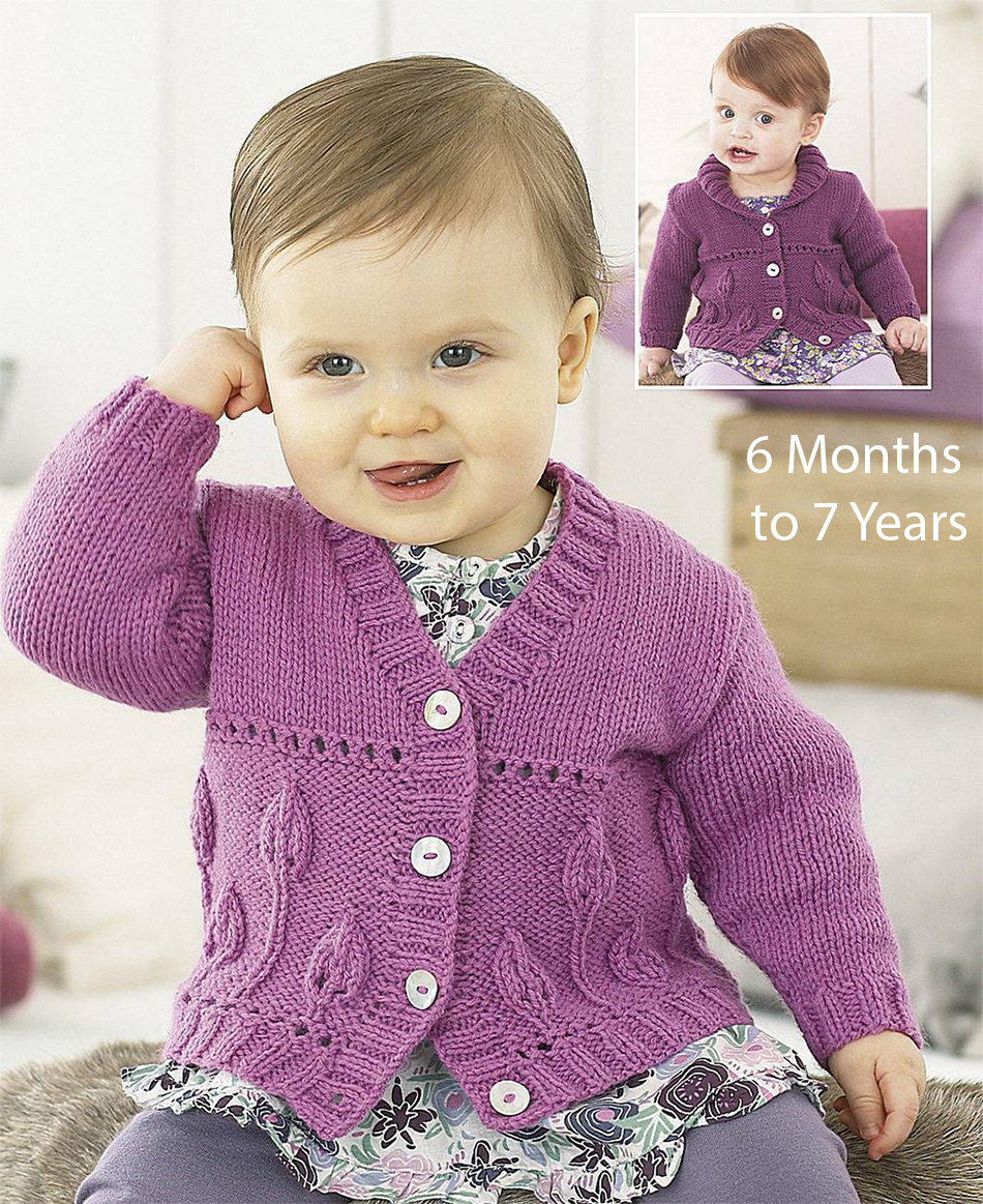 Baby and Child Leafy Cardigan and Blanket Knitting Pattern
