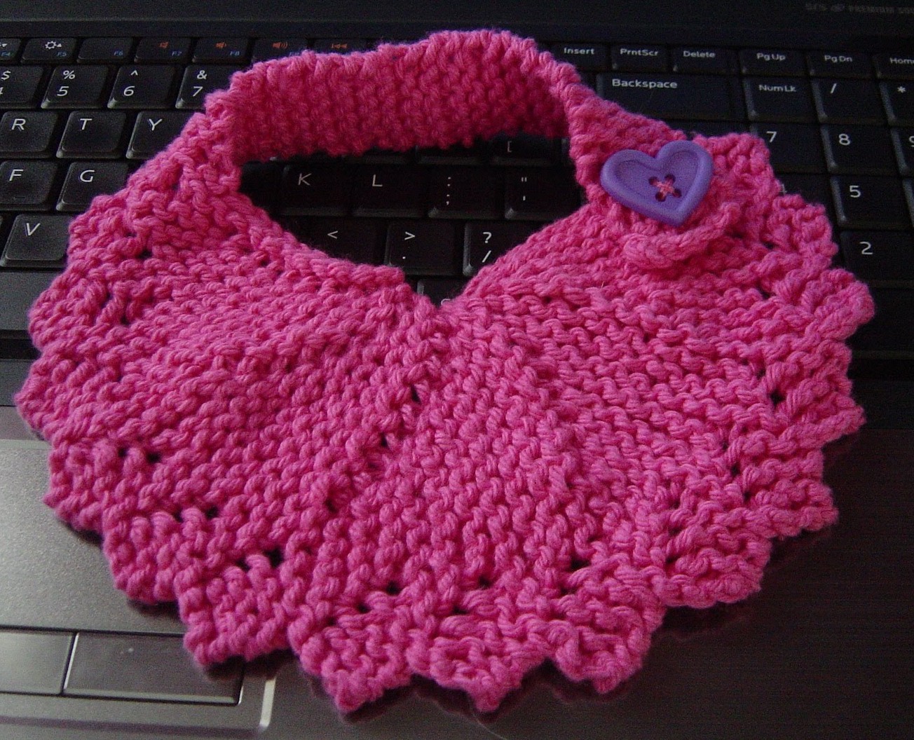 Free knitting pattern for lace bib and more baby bib knitting patterns