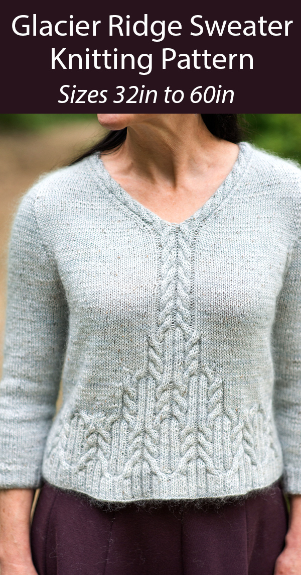 Sweater Knitting Pattern for Glacier Ridge Pullover