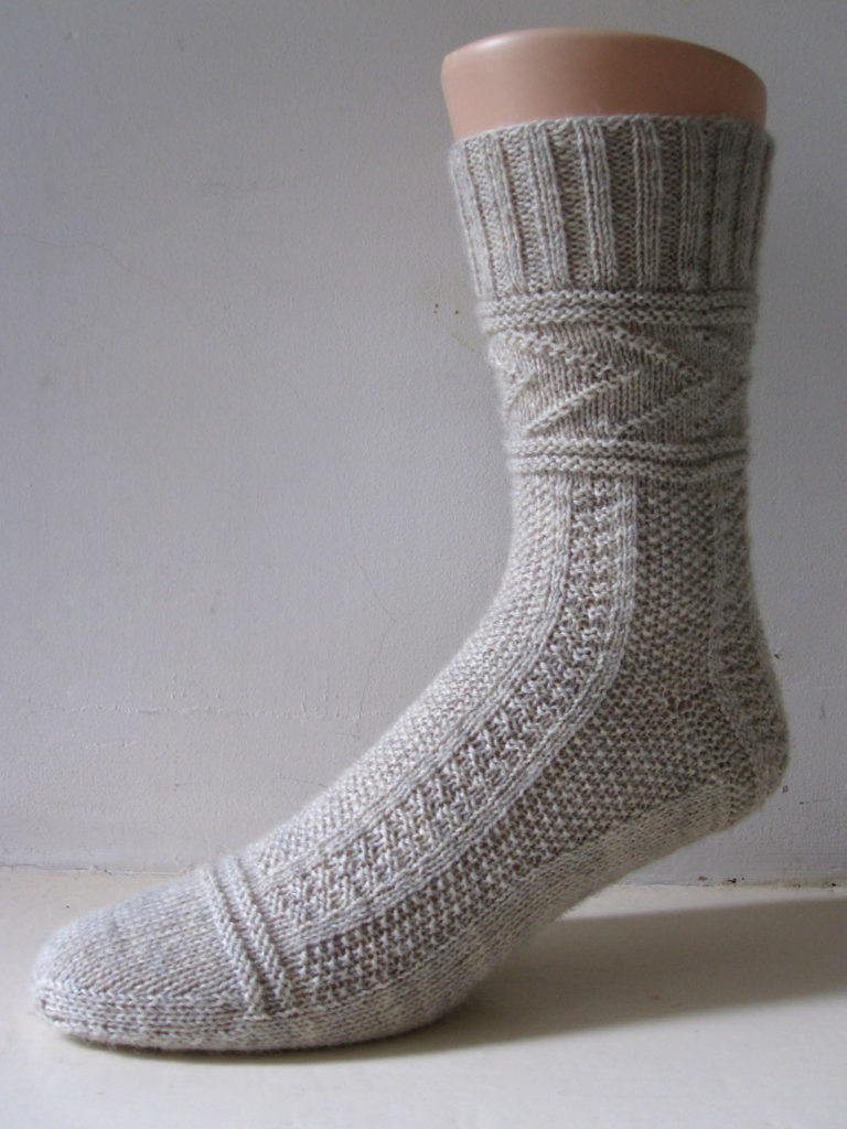 Free Knitting Pattern for Gladys Gansey Socks
