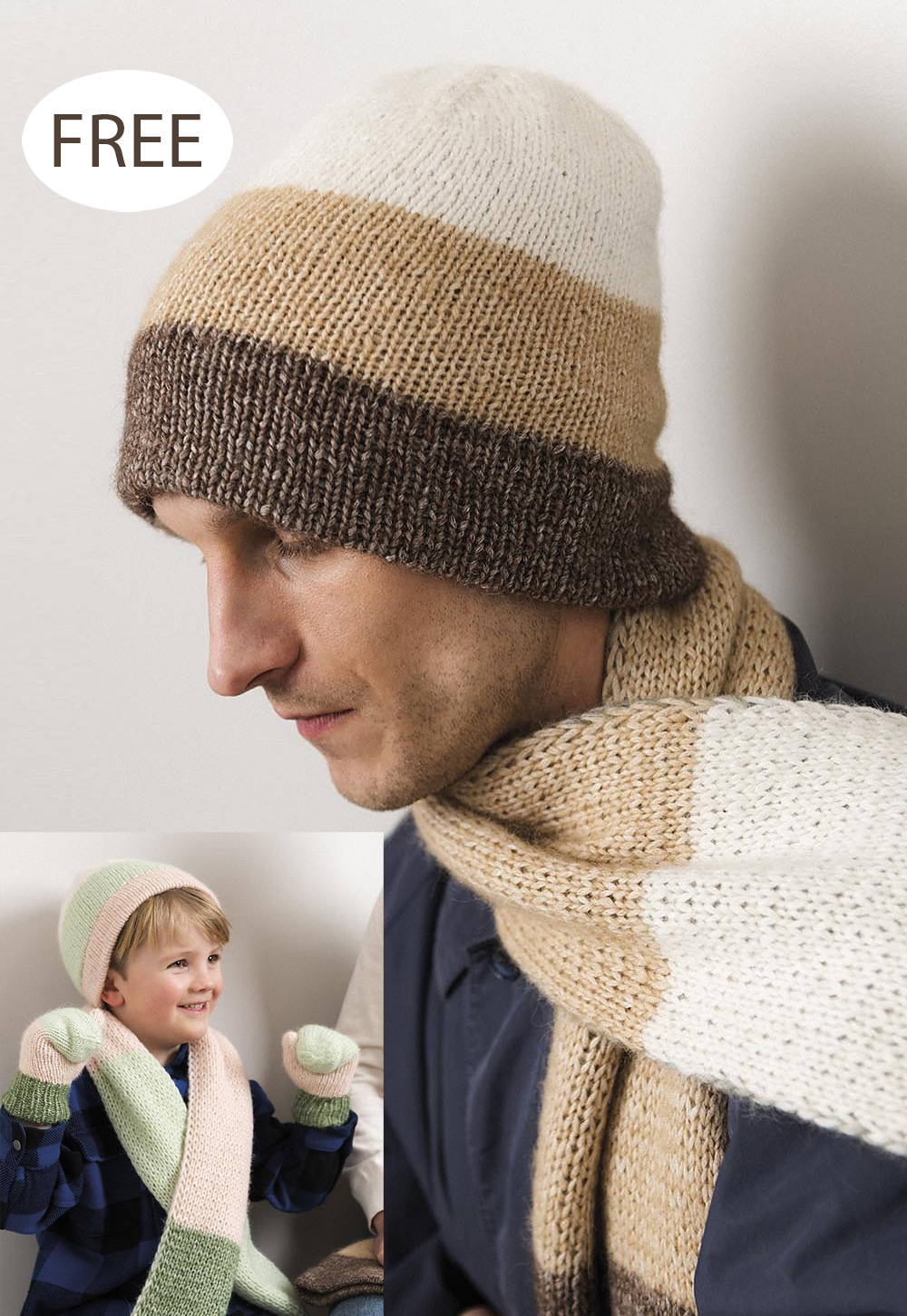 Free Glasgow Set Hat Knitting Pattern