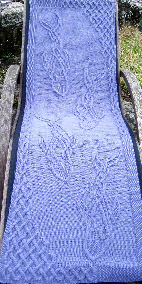 Knitting Pattern for Glencoyne Dale Celtic Cable Shawl or Throw