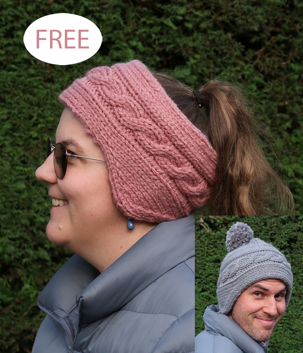 Free Glintpine Hat and Headband Knitting Pattern