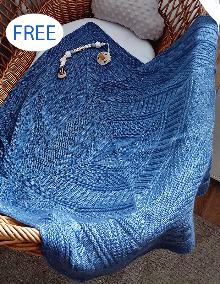 Free Lucky Child Baby Blanket Knitting Pattern