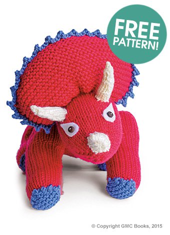 Triceratops Knitting Pattern