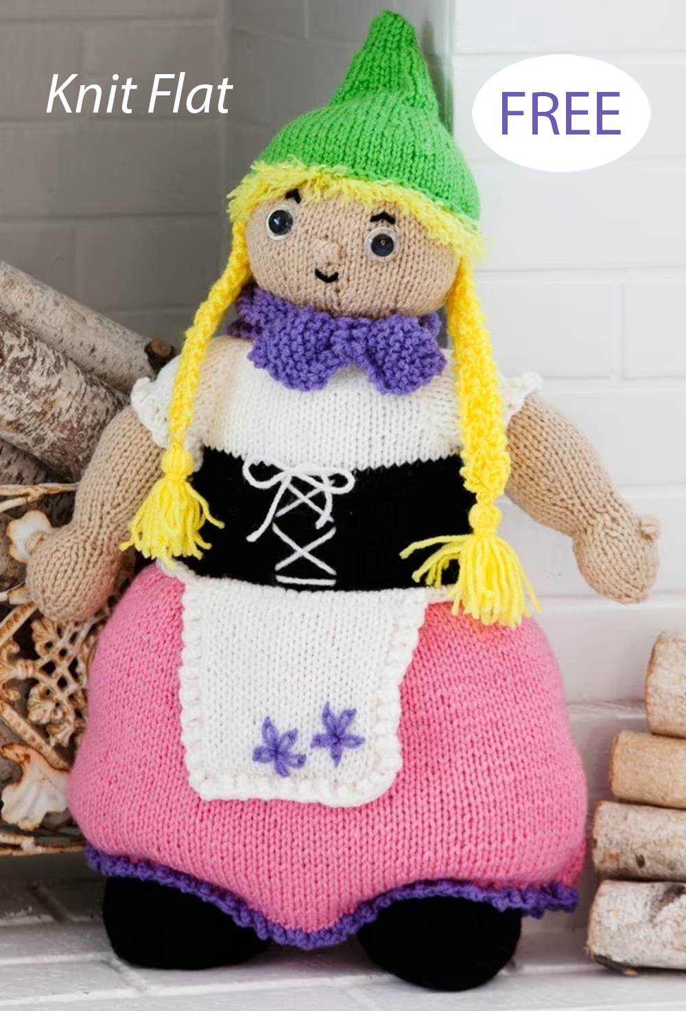 Free Gnora the Gnome Knitting Pattern Stash Buster