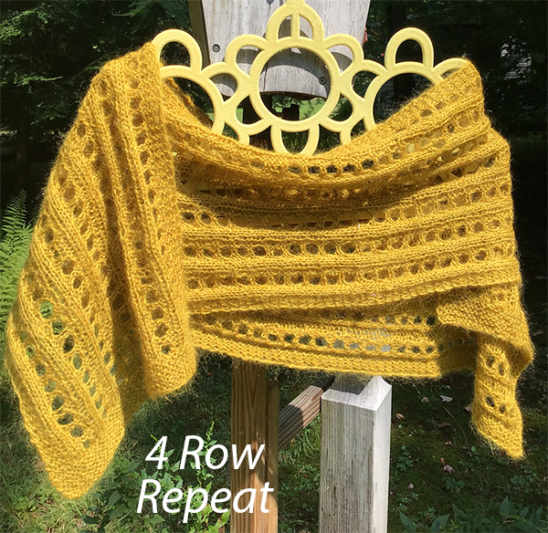 Golden Eye Scarf Free Knitting Pattern through September 2024