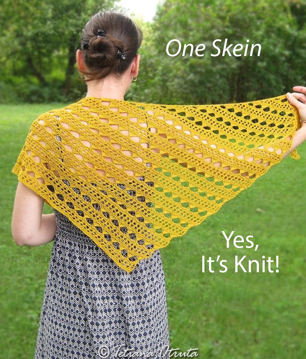 Golden Filigree Shawl Knitting Pattern