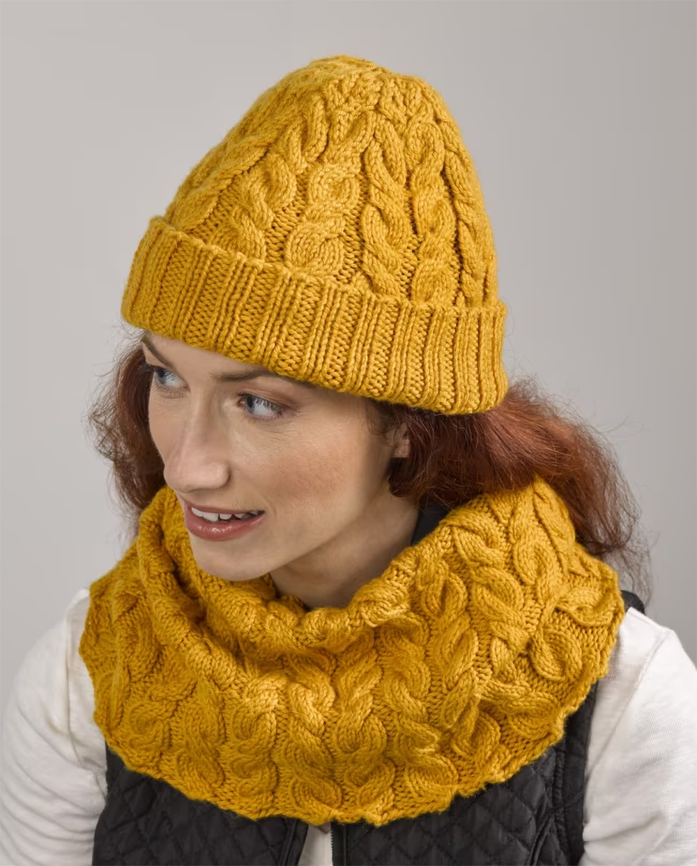 Golden Hour Hat and Cowl Knitting Pattern