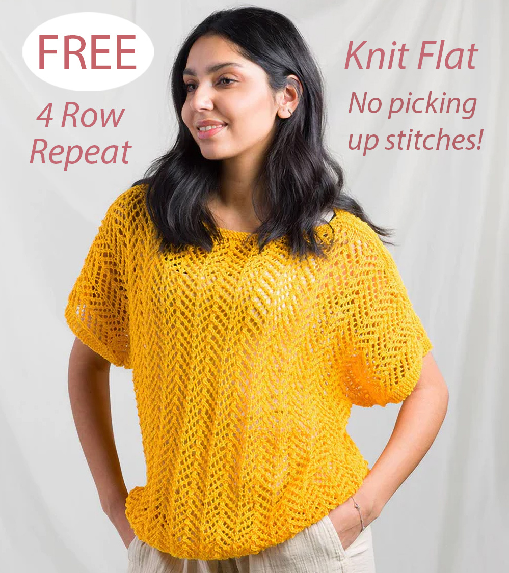 Free Easy Arrowhead Lace Top Knitting Pattern