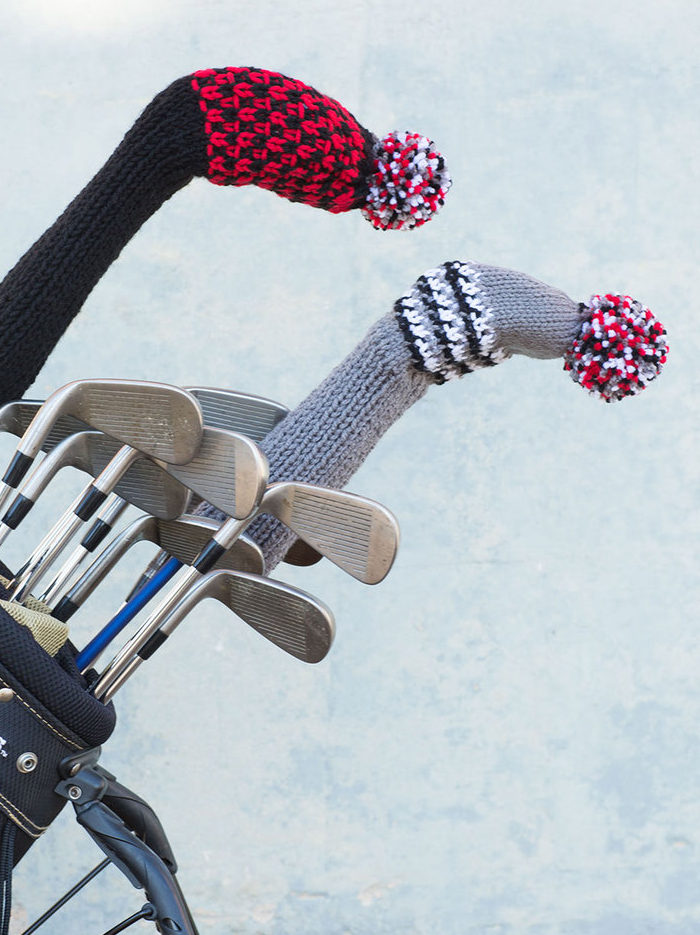 Free Knitting Pattern for Golf Club Covers