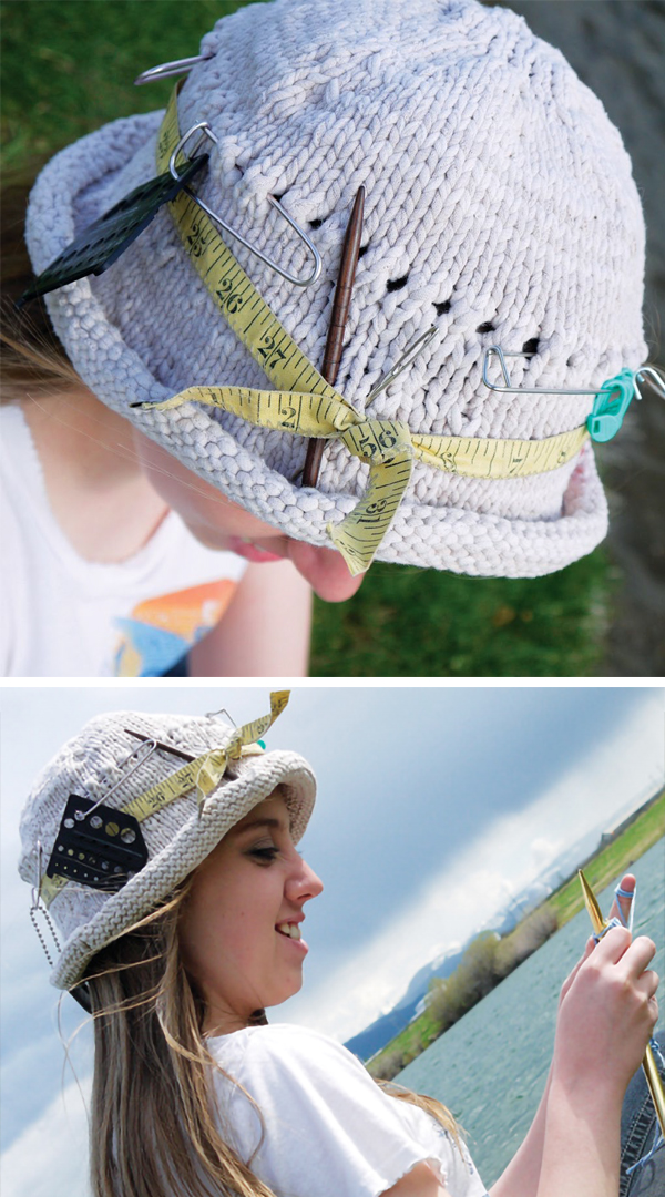 Free Knitting Pattern for Gone Knittin' Hat