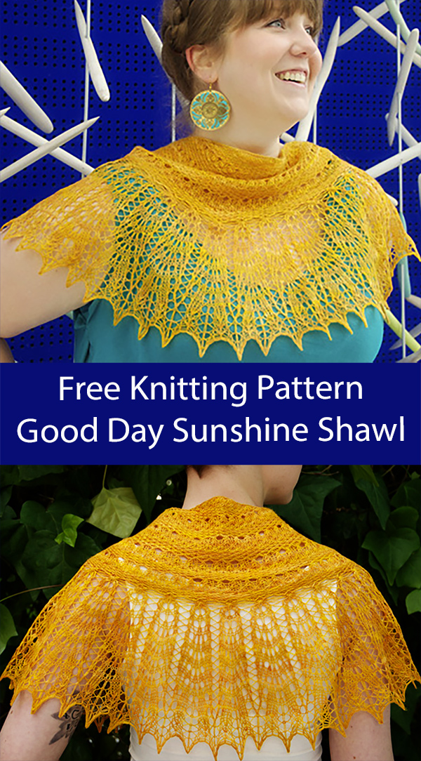 Free Shawl Knitting Pattern Good Day Sunshine Shawl