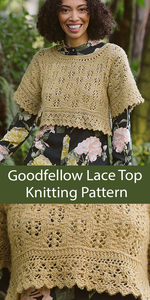 Lace Top Knitting Pattern Goodfellow Top