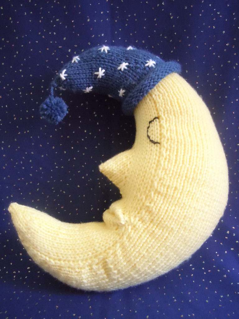 Free Knitting Pattern for Goodnight Moon Pillow