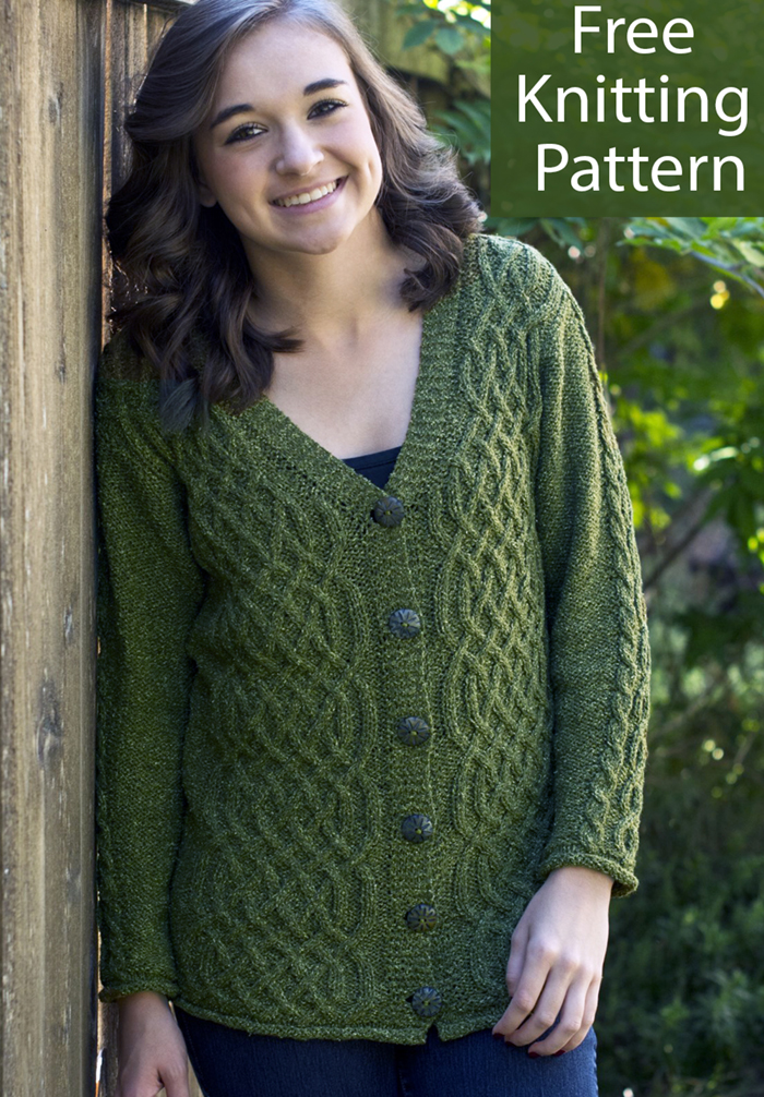 Free Graceful Cable Cardigan Knitting Pattern