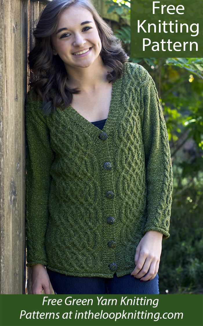 Free Graceful Cable Cardigan Knitting Pattern