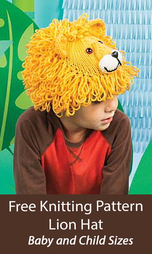 Free Lion Hat Knitting Pattern