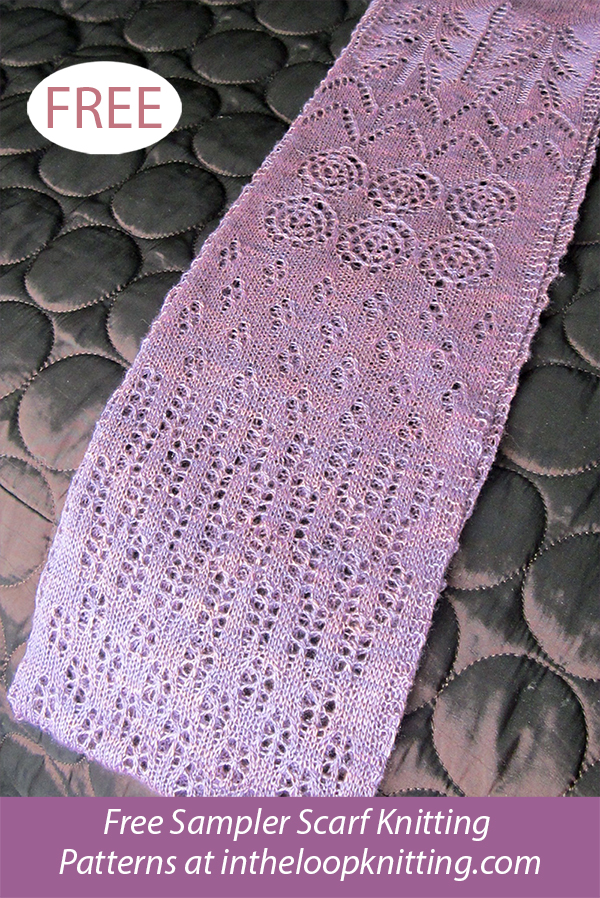 Free Flower Garden Scarf Knitting Pattern