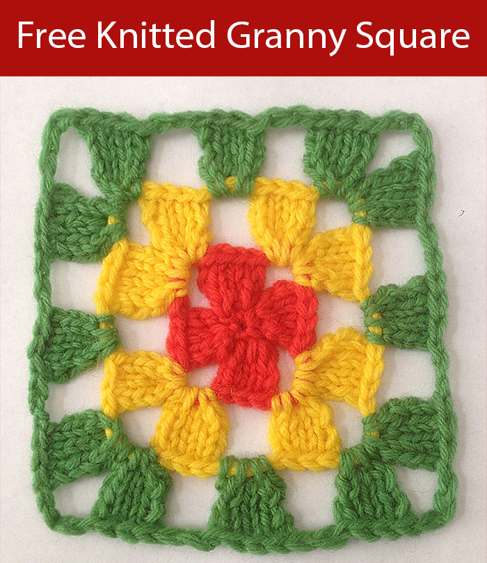 Free Knitted Granny Square Knitting Pattern