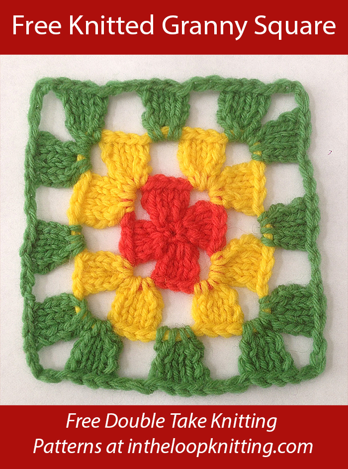 Free Knitted Granny Square Knitting Pattern