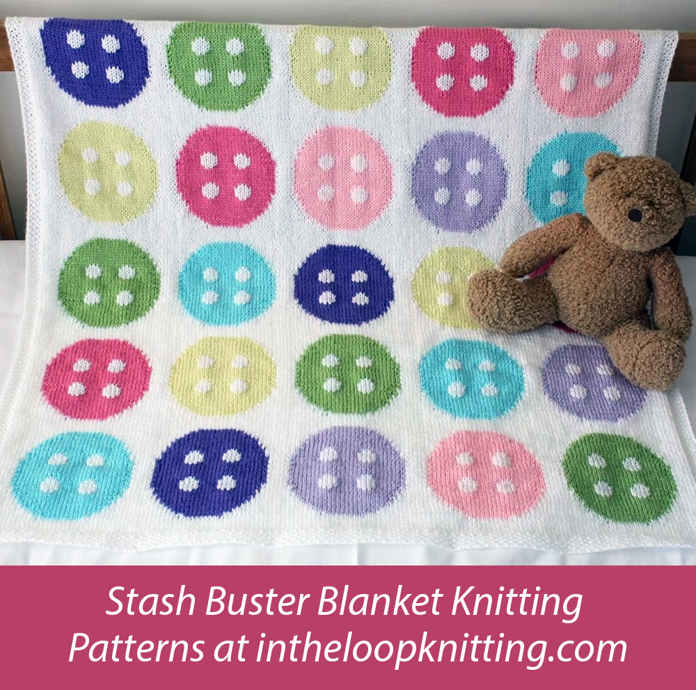 Granny's Button Jar Blanket Knitting Pattern