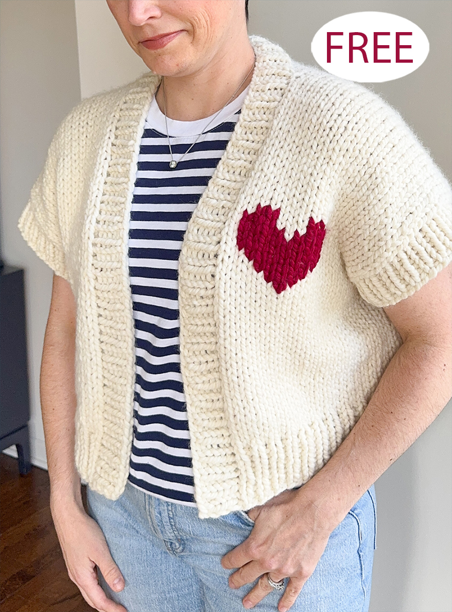 Grateful Heart Cardigan Free Knitting Patterns