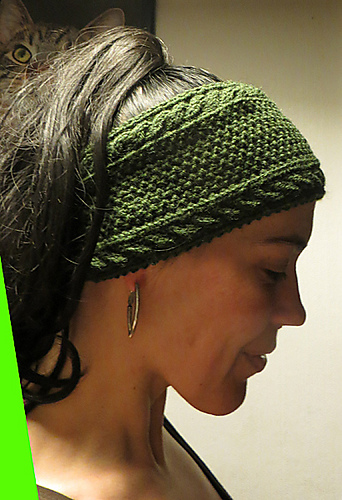 Free knitting pattern for Green Forest headband and more headband knitting patterns