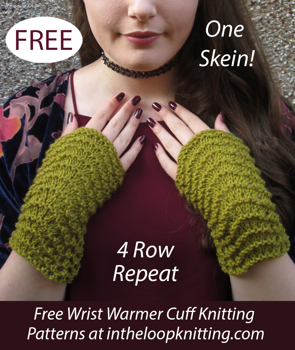 Free Green Gauntlets Knitting Pattern