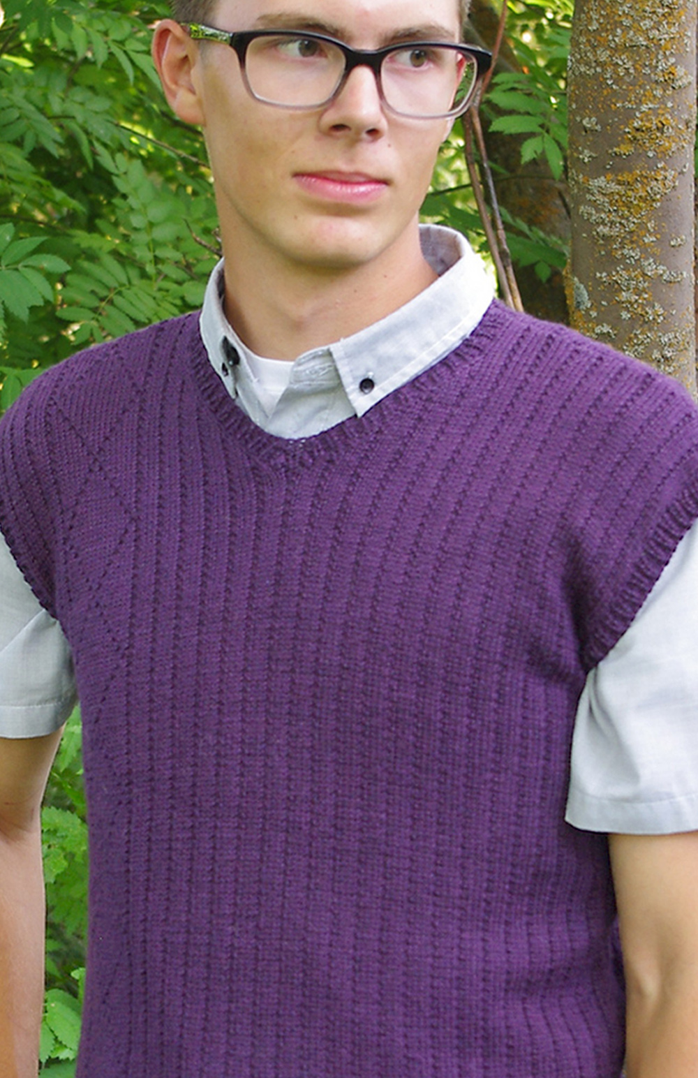 Free Vest Knitting Pattern Grey Matter Vest Men's Vest