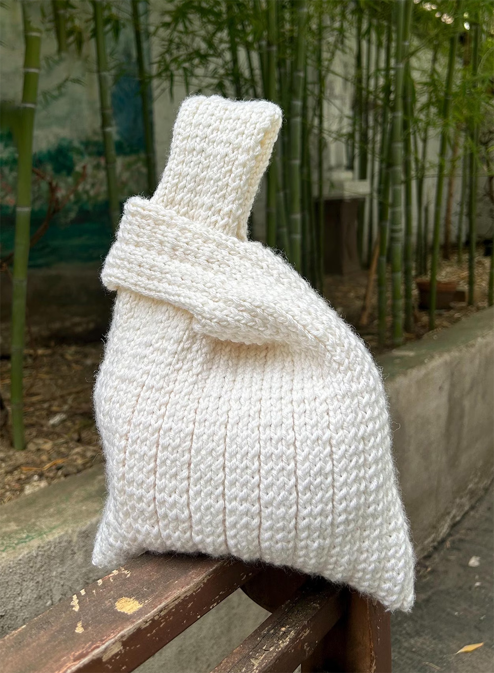 One Skein Knot Bag Grocery Tote Bag Knitting Pattern