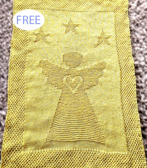 Guardian Angel Blanket Free Knitting Pattern