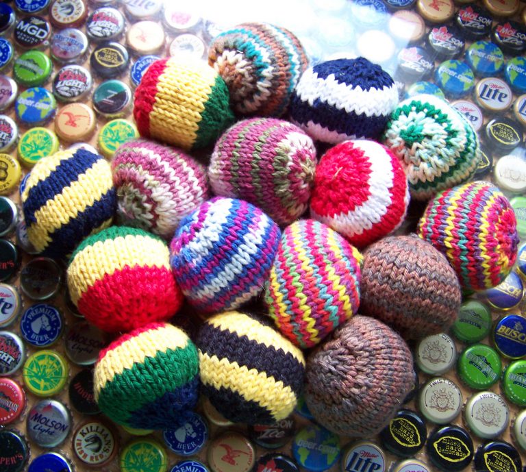 Free Knitting Pattern for Hacky Sack