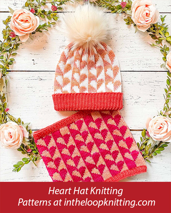 Half of My Heart Hat and Cowl Knitting Pattern