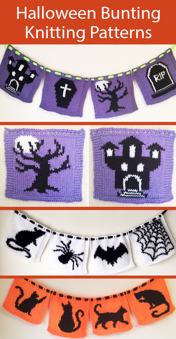 Halloween Bunting Knitting Patterns