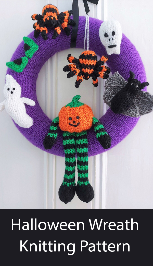 Halloween Wreath Decoration Knitting Pattern