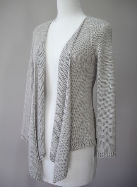 Hamlin Peak Cardigan knitting pattern with a lovely draped front. This and more cardigan sweater knitting patterns