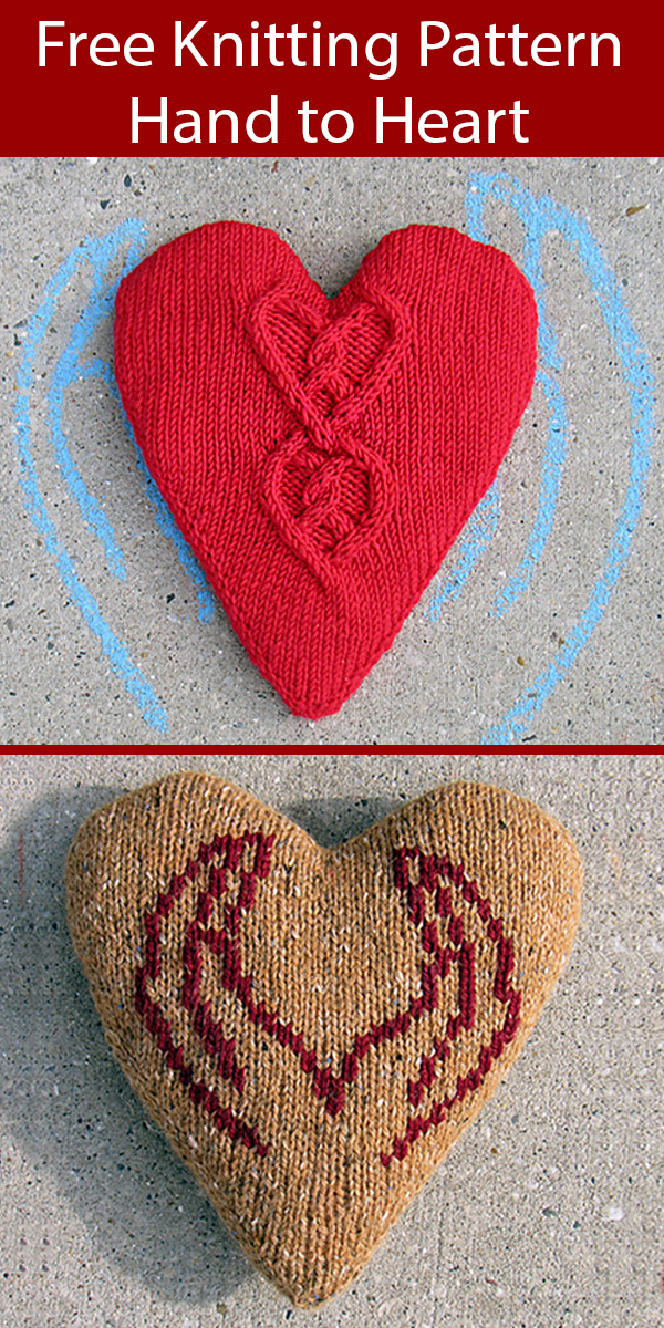 Free Knitting Pattern for Hand to Heart