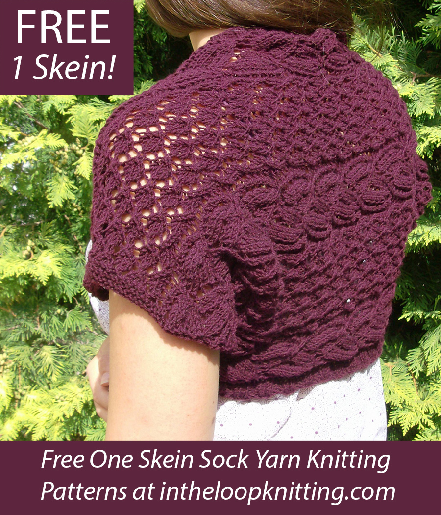 Free Knitting Pattern Hanga Shrug in One Skein