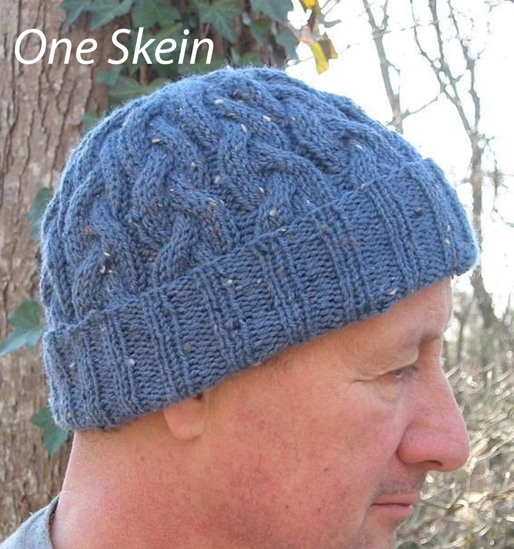 Free One Skein Happy Husband Hat Knitting Pattern