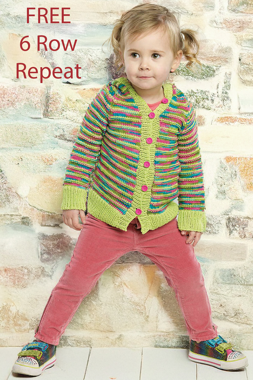 Free Children’s Happy Joy Hoodie Cardigan Knitting Pattern