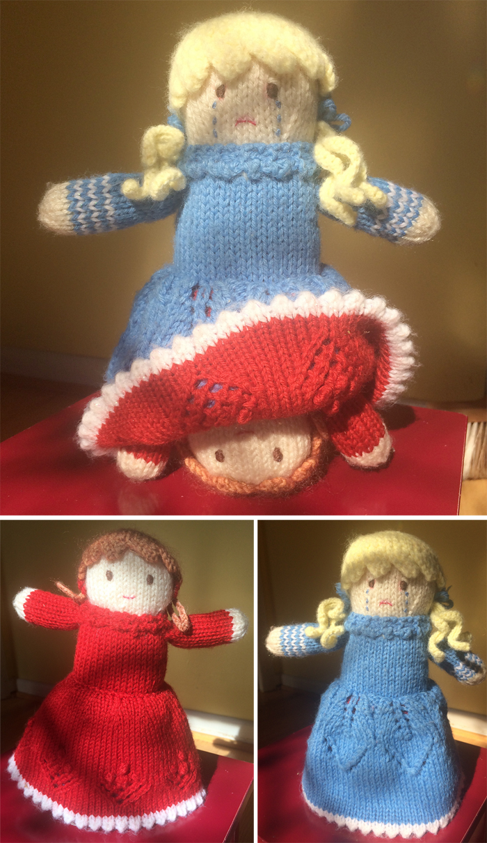 Free Knitting Pattern for Topsy Turvy Doll