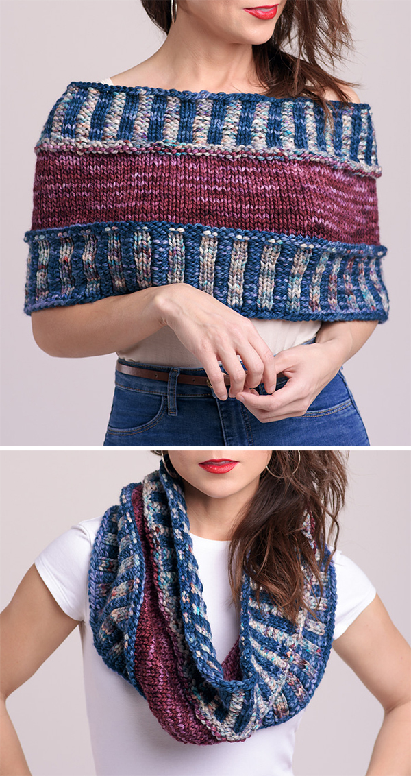 Free Knitting Pattern for Harmony Shoulder Cozy