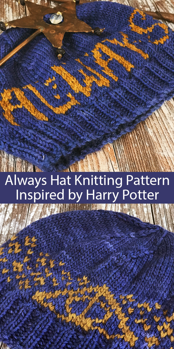 Knitting Pattern for Harry Potter Inspired Always Hat