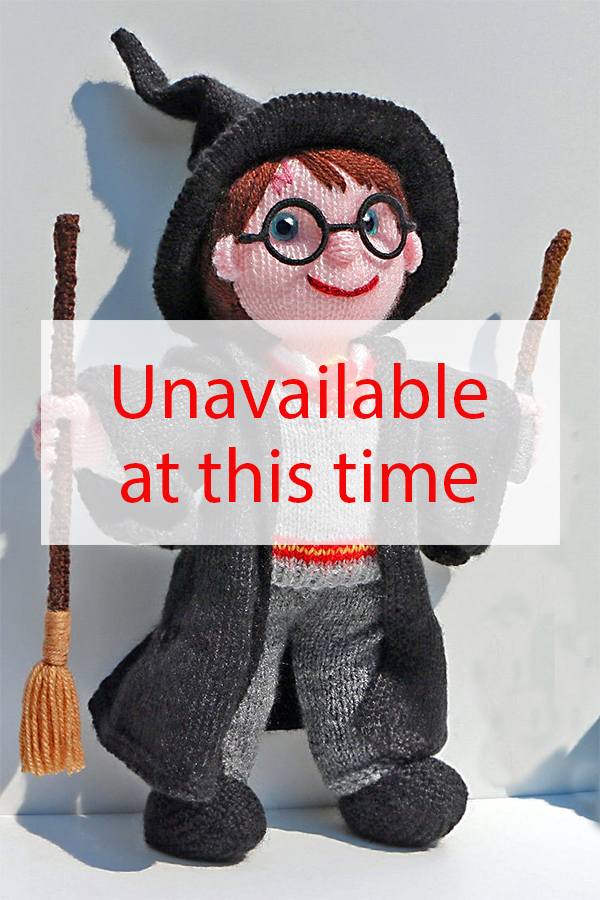 Knitting Pattern for Boy Wizard Amigurimi Doll