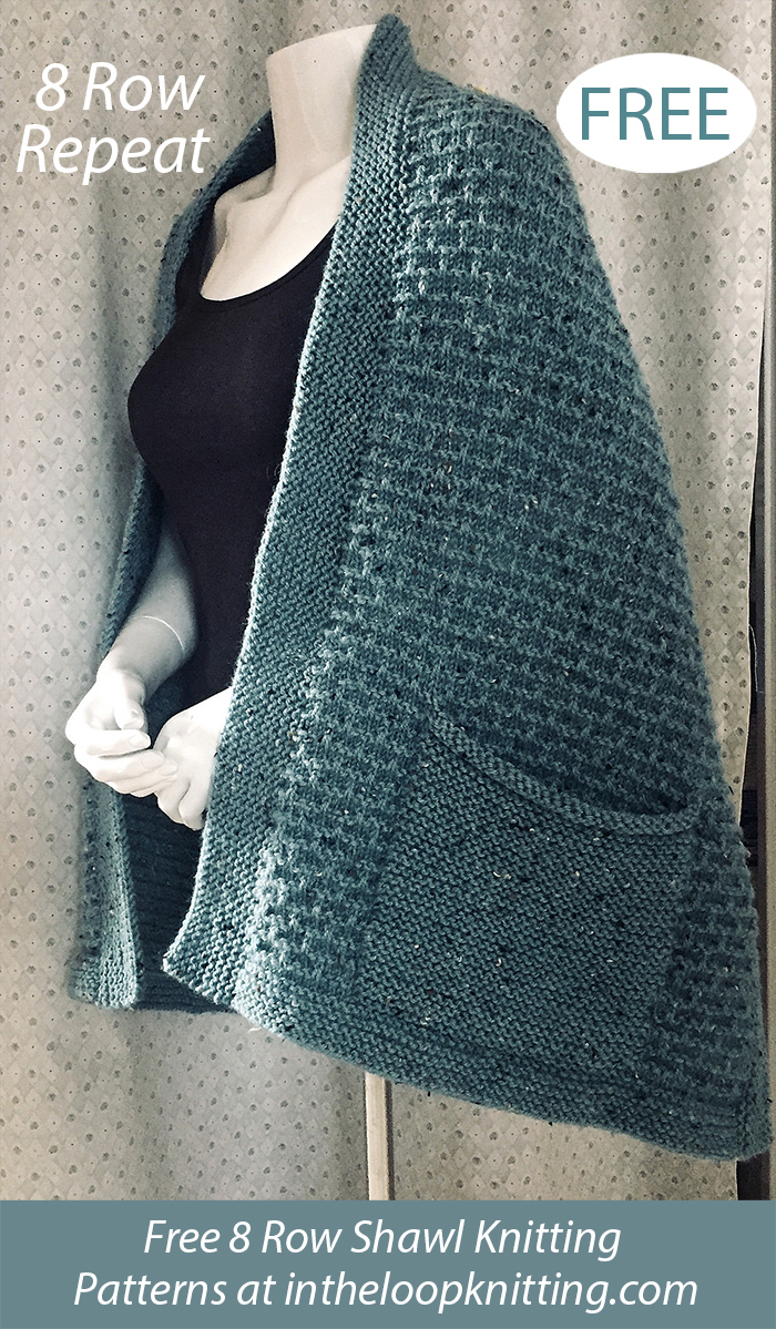 Free Harvest Pocket Wrap Shawl Knitting Pattern