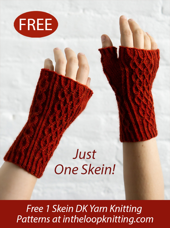 Free One Skein Hasbroucks Gloves Knitting Pattern