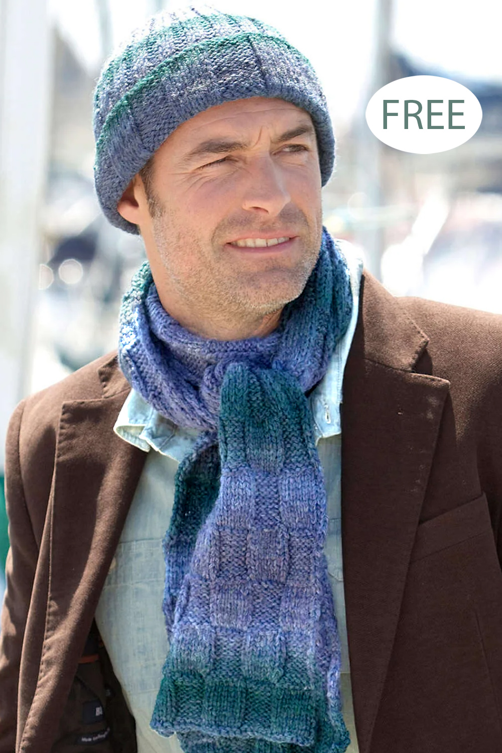 Free Hat and Scarf for L'Homme Knitting Pattern